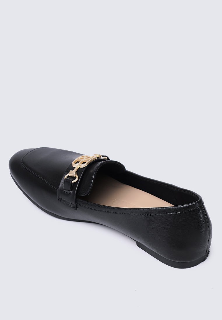 Britt Comfy Loafers In Black - myballerine