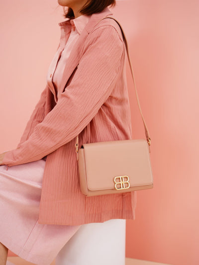 Bryssa Shoulder Bag In Rose - myballerine