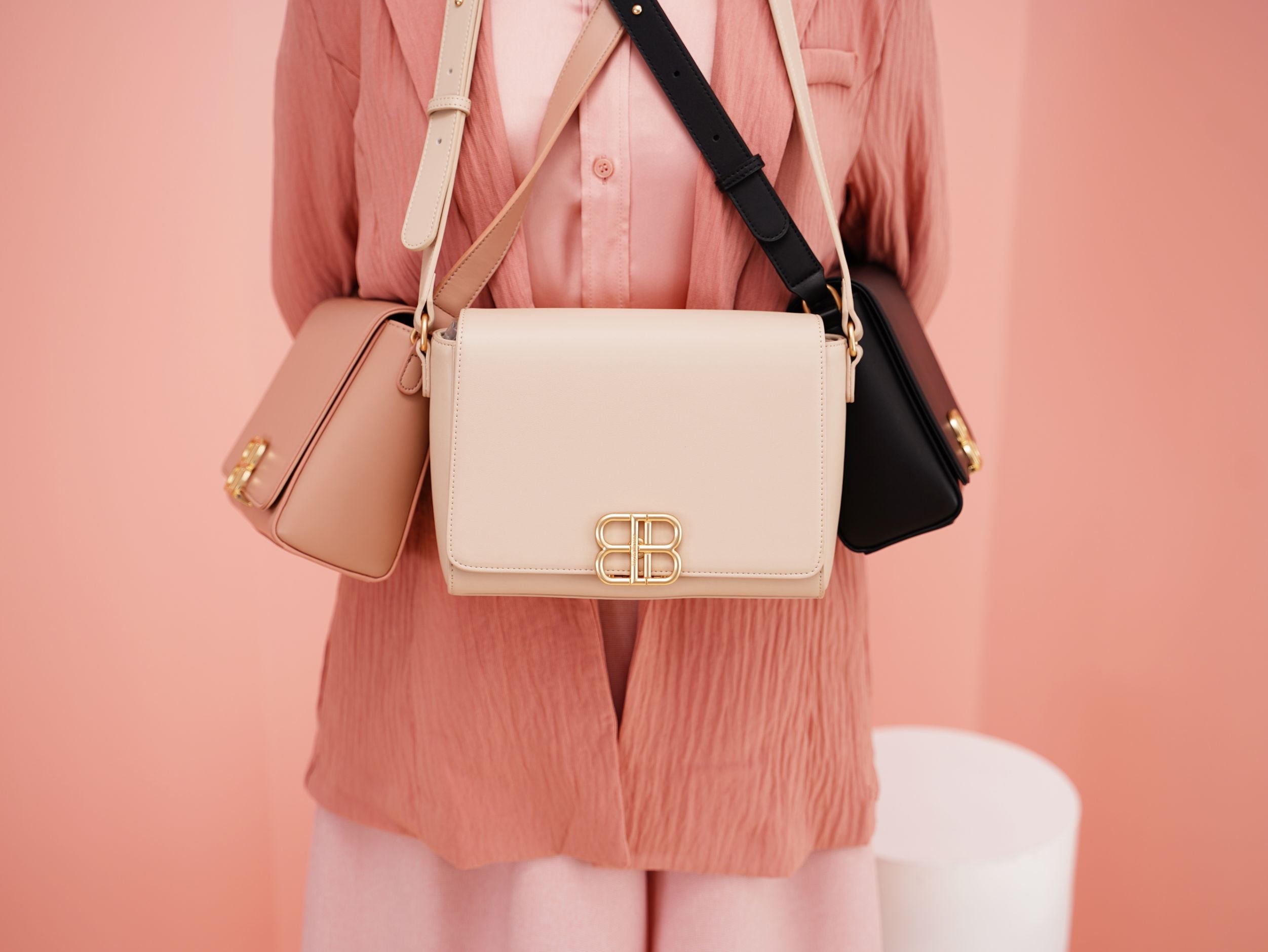 Bryssa Shoulder Bag In Rose - myballerine