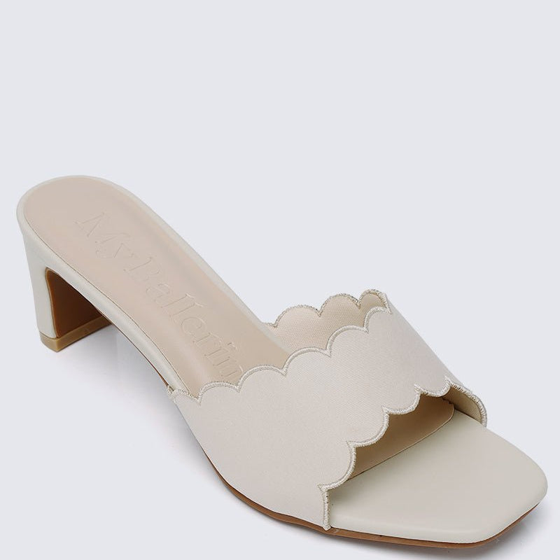 Carmen Comfy Heels In Beige - myballerine