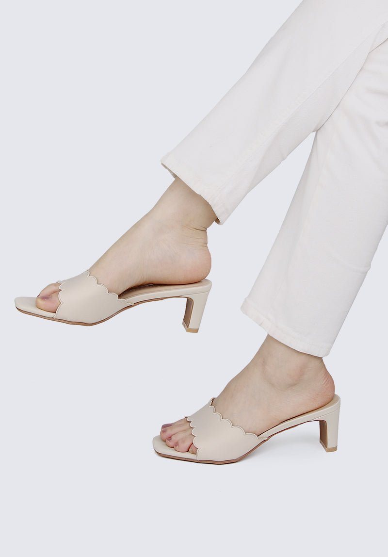 Carmen Comfy Heels In Beige - myballerine