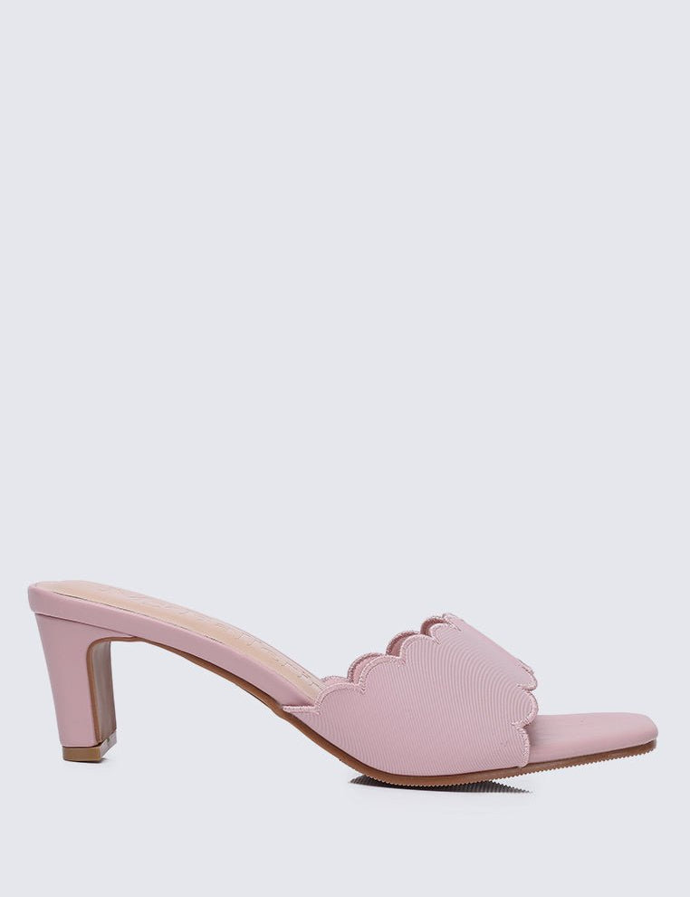 Carmen Comfy Heels In Nude Pink - myballerine