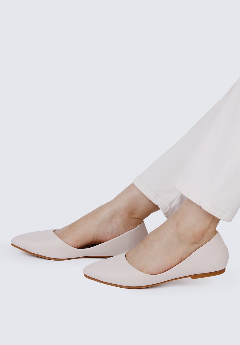 Cece Comfy Ballerina In Beige - myballerine