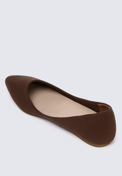 Cece Comfy Ballerina In Brown - myballerine