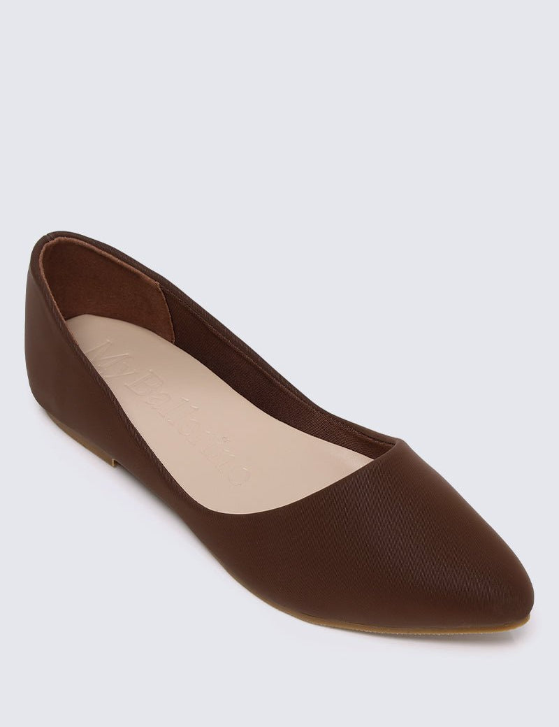 Cece Comfy Ballerina In Brown - myballerine