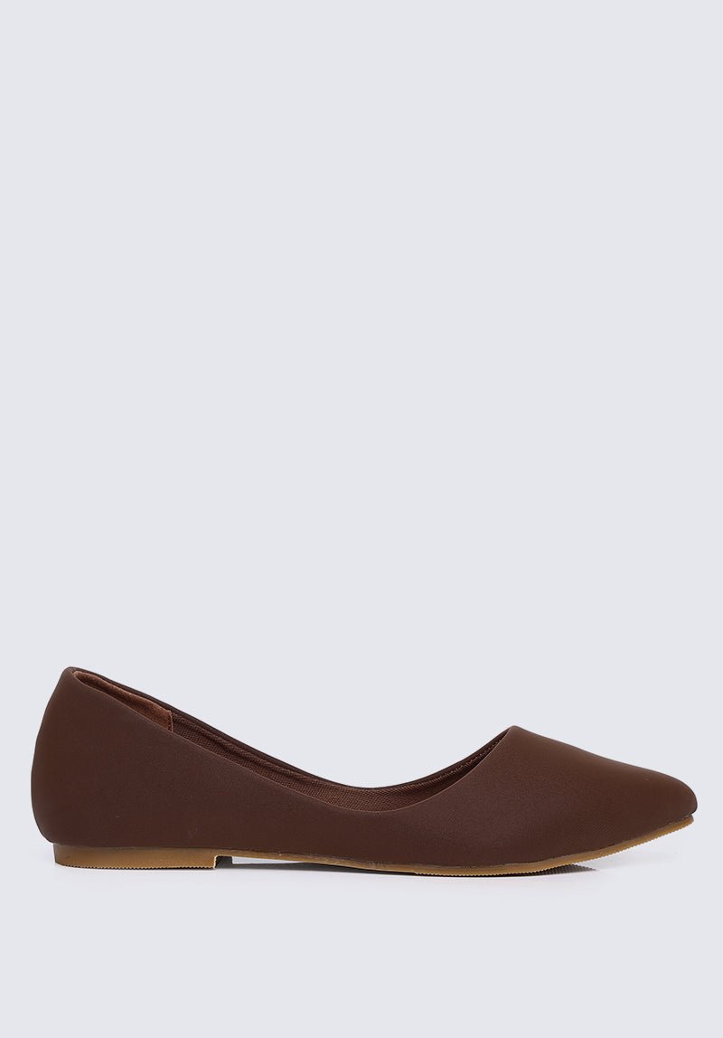 Cece Comfy Ballerina In Brown - myballerine