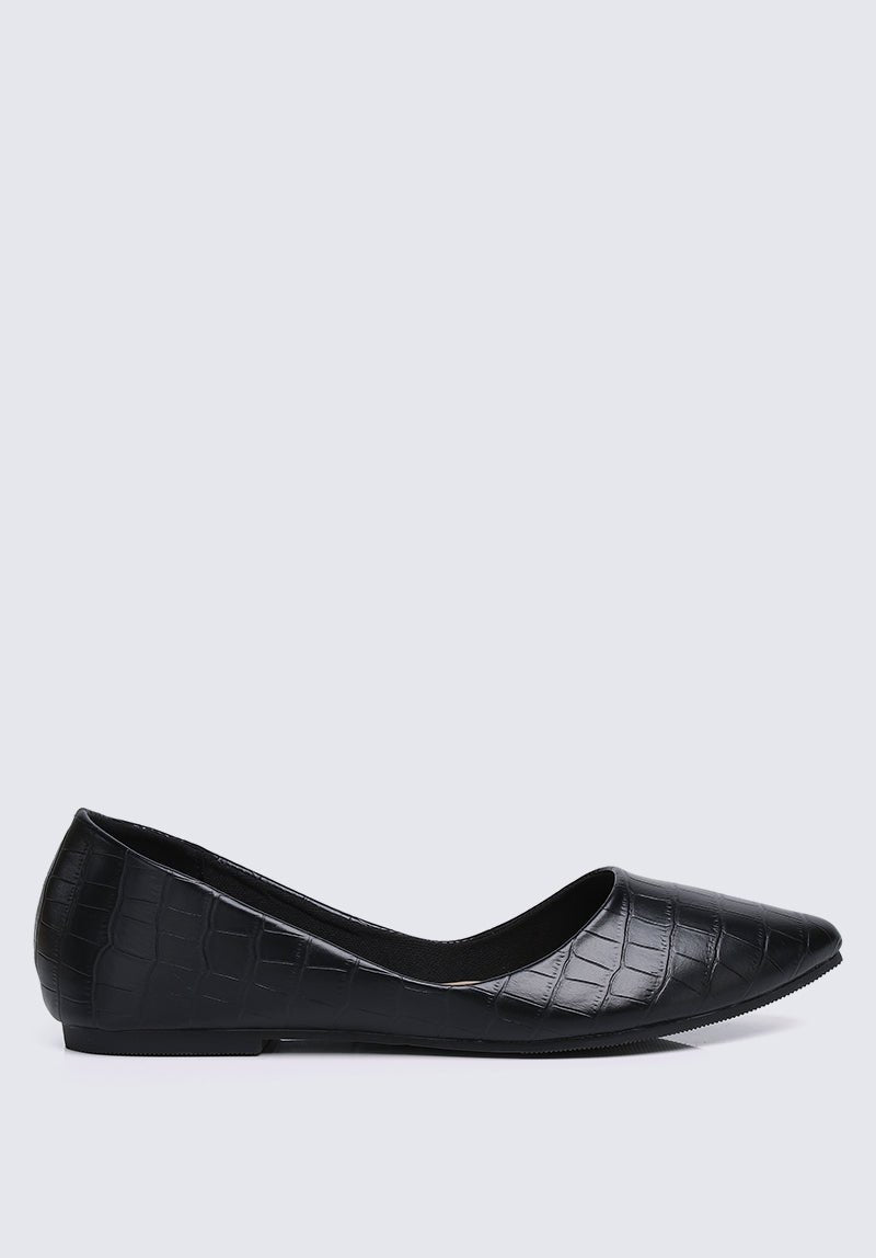 Cece Croc Comfy Ballerina In Black - myballerine