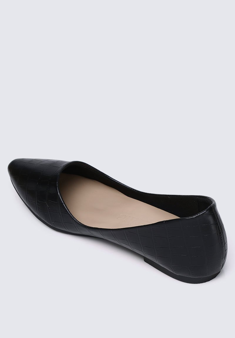 Cece Croc Comfy Ballerina In Black - myballerine