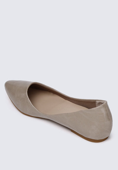 Cece Croc Comfy Ballerina In Taupe - myballerine