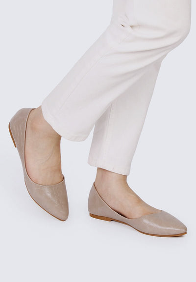 Cece Croc Comfy Ballerina In Taupe - myballerine