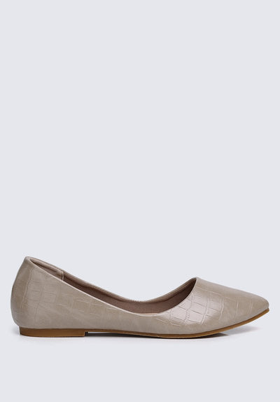 Cece Croc Comfy Ballerina In Taupe - myballerine