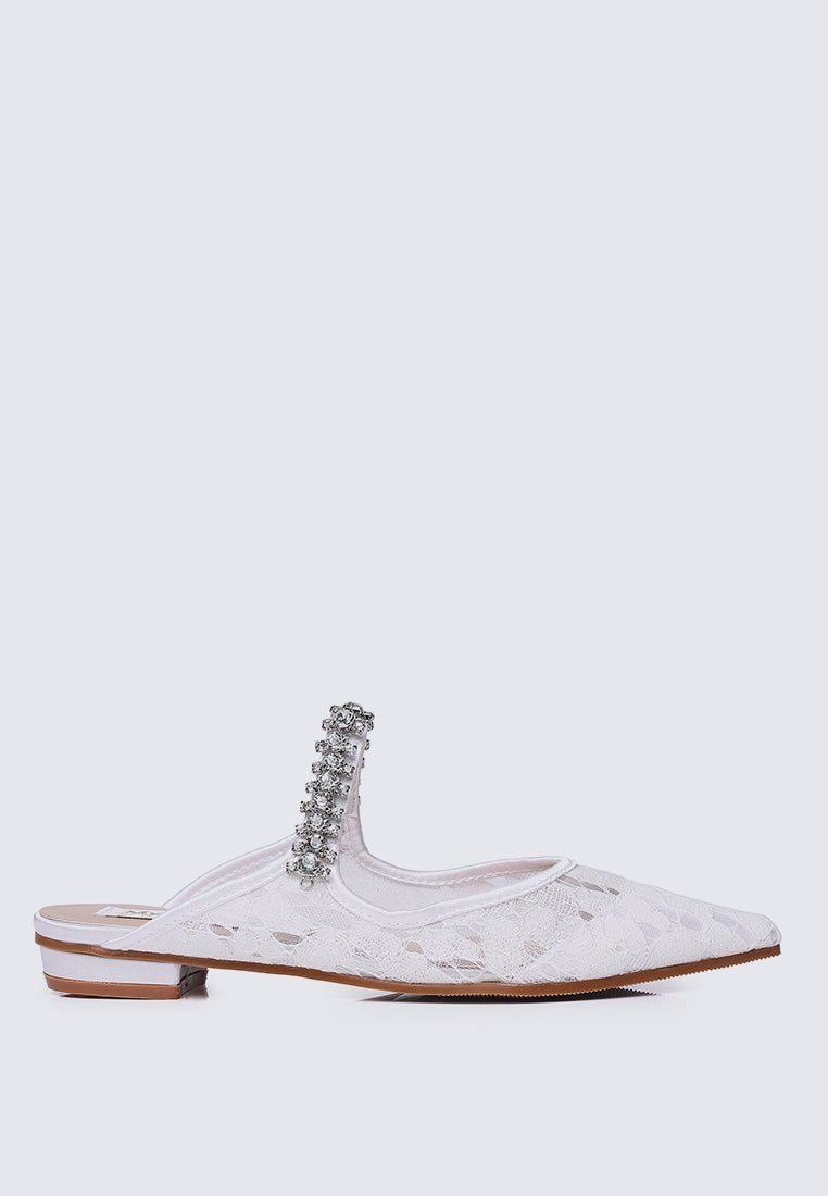 Celinne Comfy Heels In White - myballerine