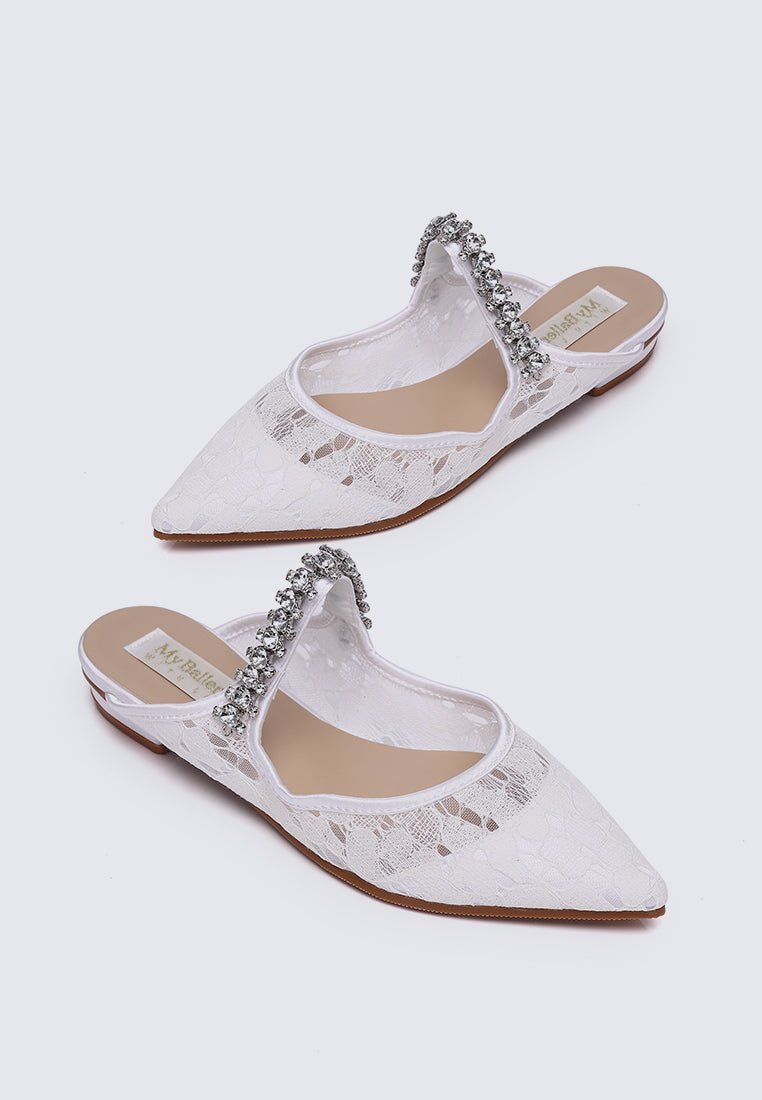 Celinne Comfy Heels In White - myballerine