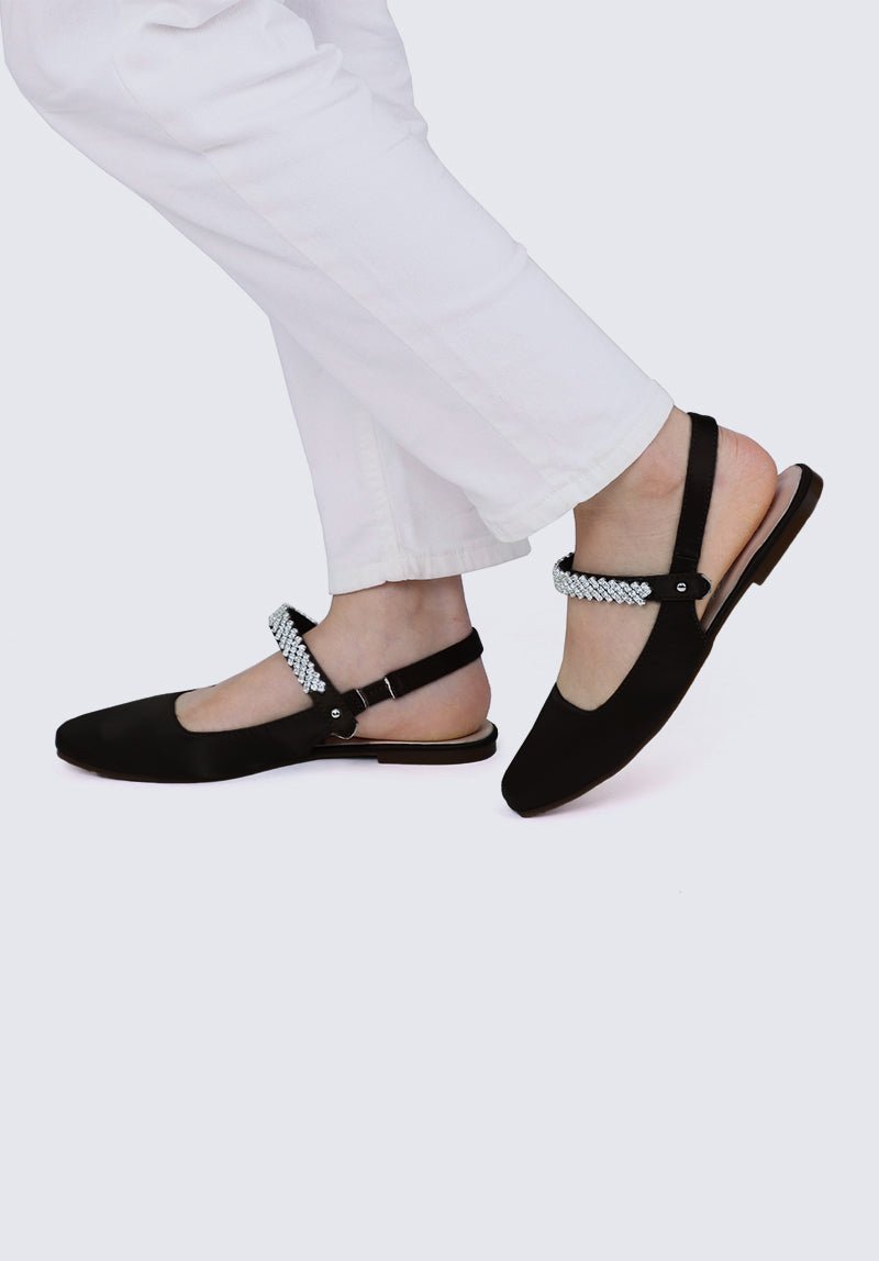 Charlize Comfy Ballerina In Black - myballerine