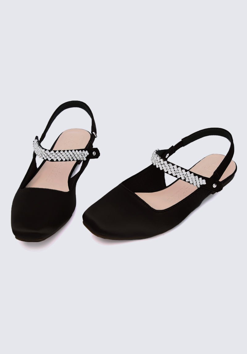 Charlize Comfy Ballerina In Black - myballerine