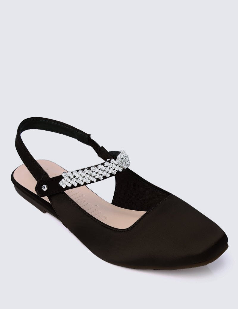 Charlize Comfy Ballerina In Black - myballerine