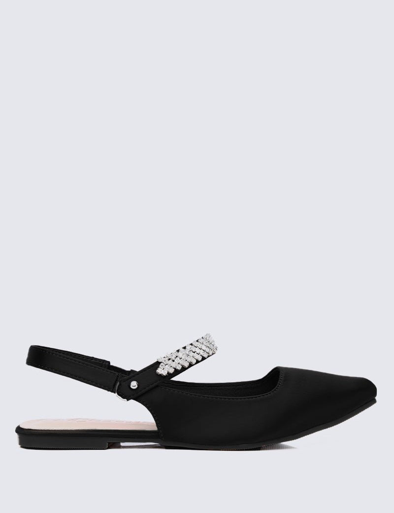 Charlize Comfy Ballerina In Black - myballerine