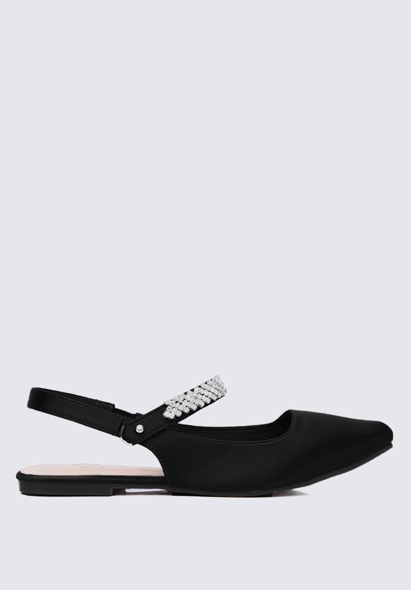 Charlize Comfy Ballerina In Black - myballerine