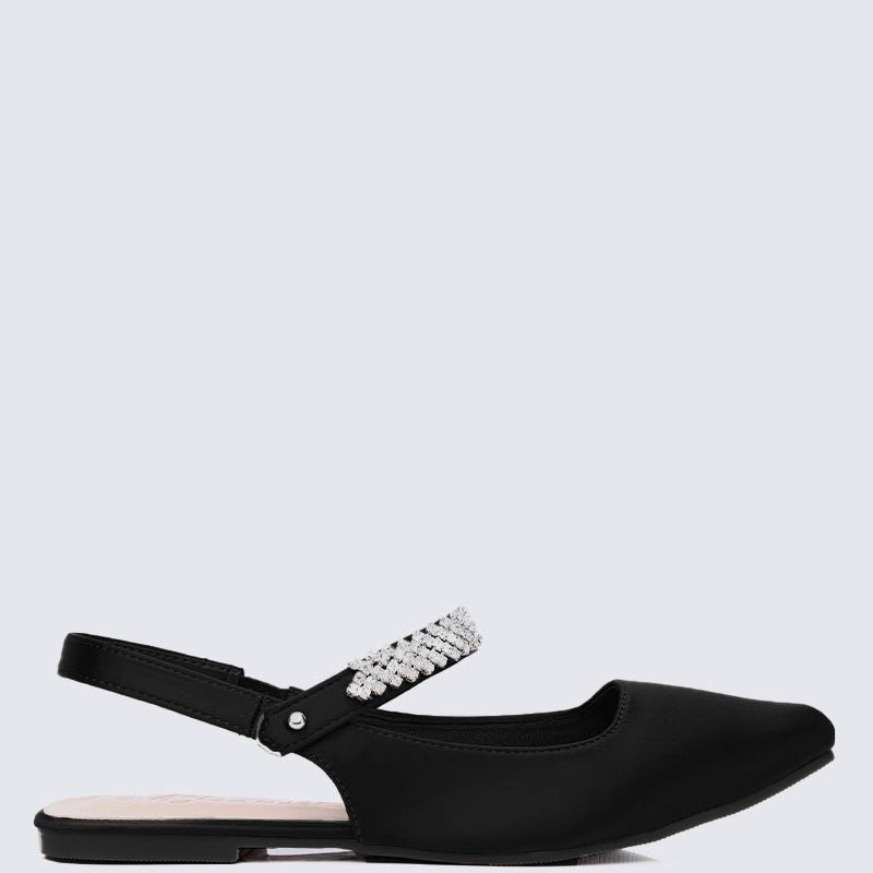 Charlize Comfy Ballerina In Black - myballerine