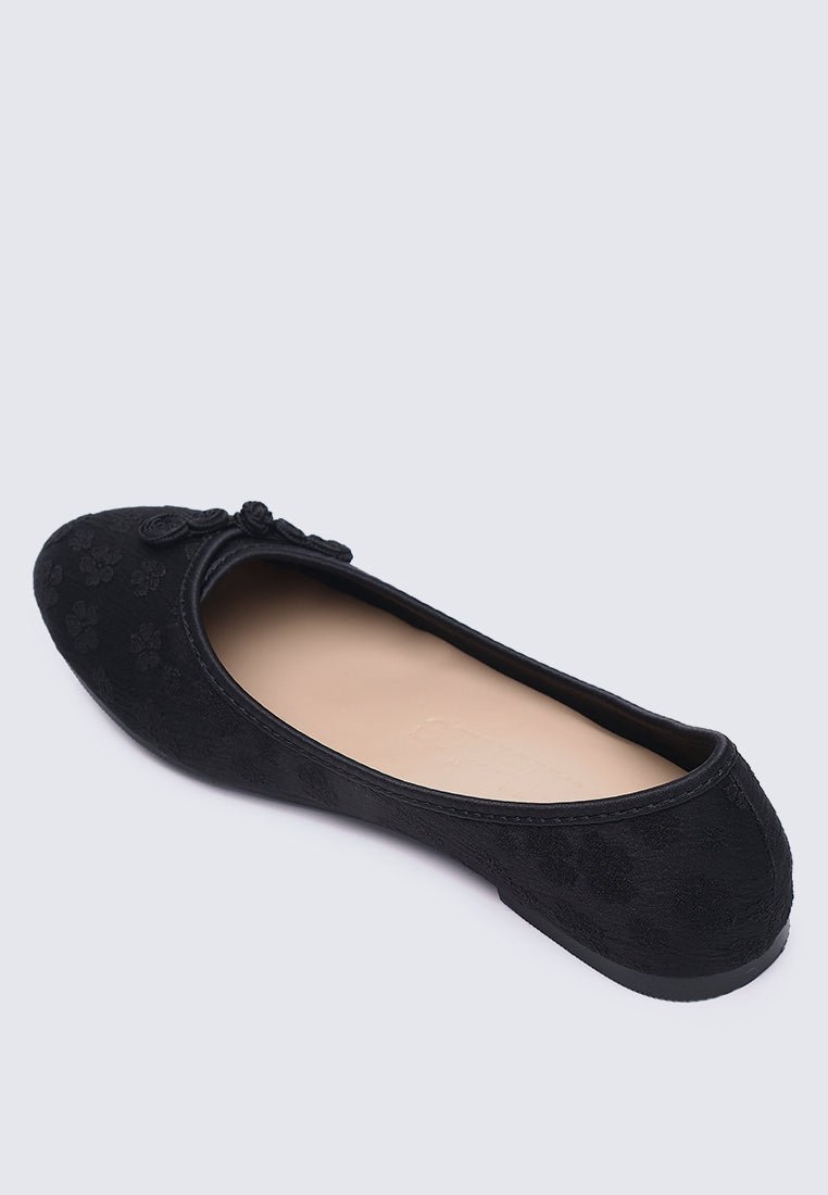 Chuyee Comfy Ballerina In BlackShoes - myballerine