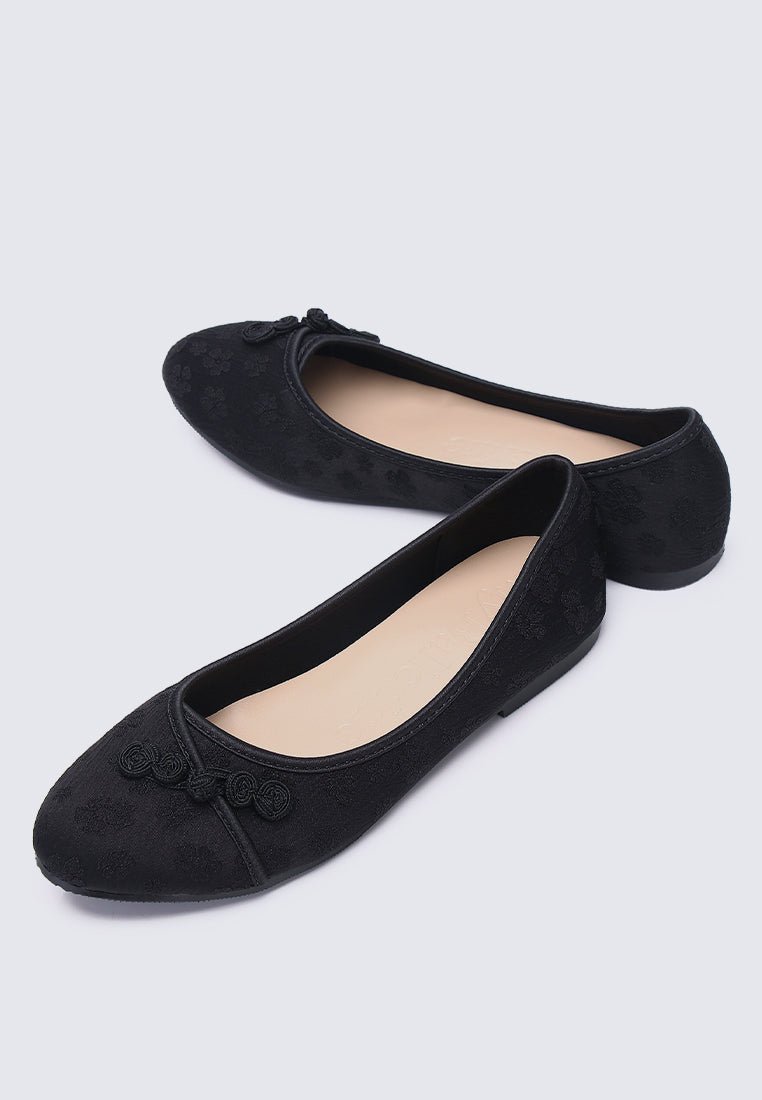 Chuyee Comfy Ballerina In BlackShoes - myballerine