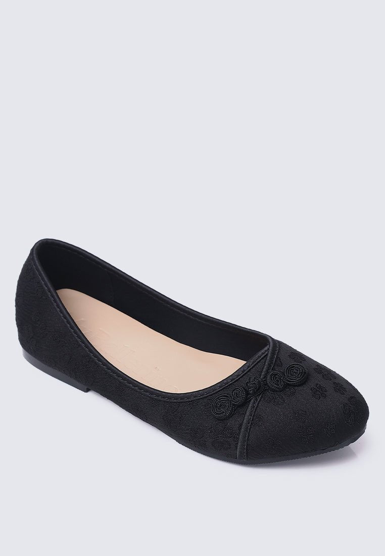 Chuyee Comfy Ballerina In BlackShoes - myballerine