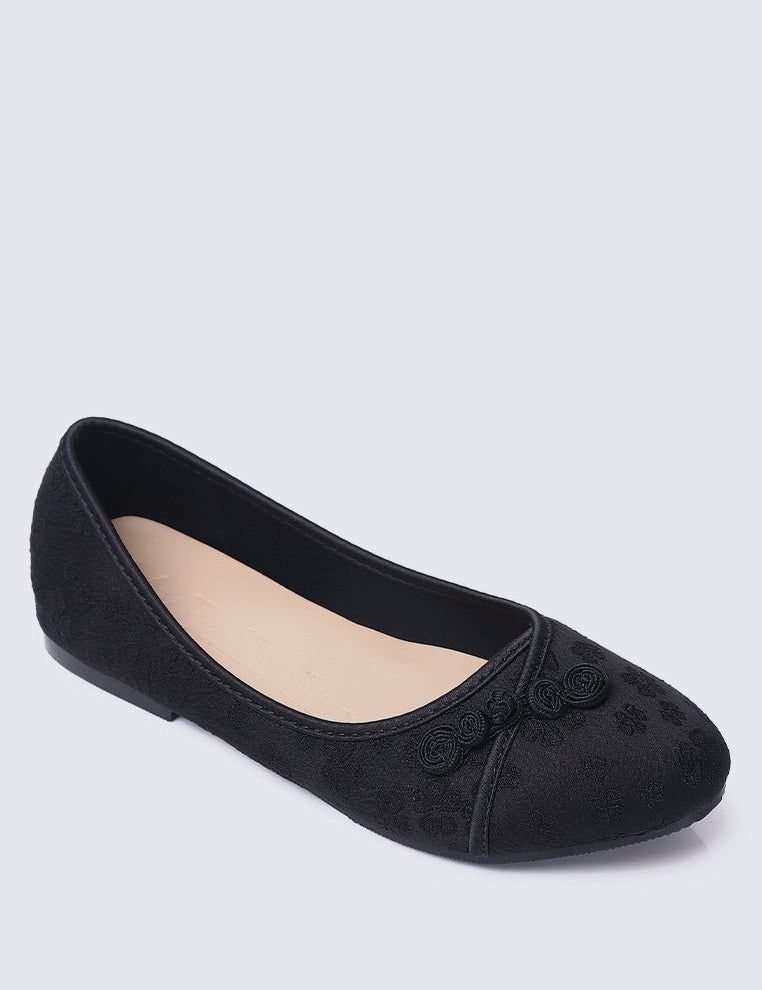 Chuyee Comfy Ballerina In BlackShoes - myballerine