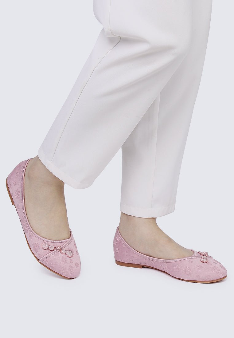 Chuyee Comfy Ballerina In Dusty PinkShoes - myballerine