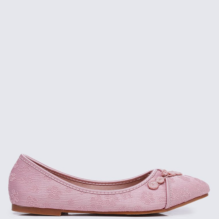 Chuyee Comfy Ballerina In Dusty PinkShoes - myballerine