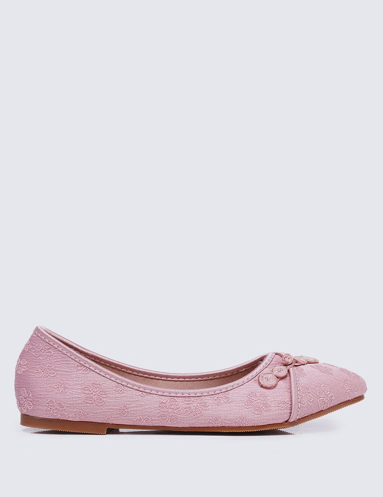 Chuyee Comfy Ballerina In Dusty PinkShoes - myballerine