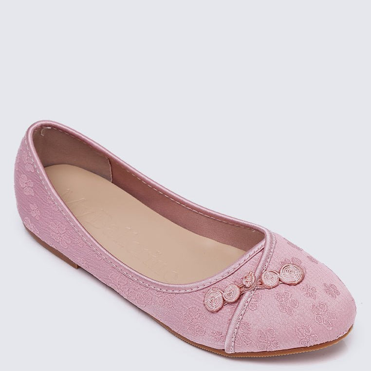 Chuyee Comfy Ballerina In Dusty PinkShoes - myballerine