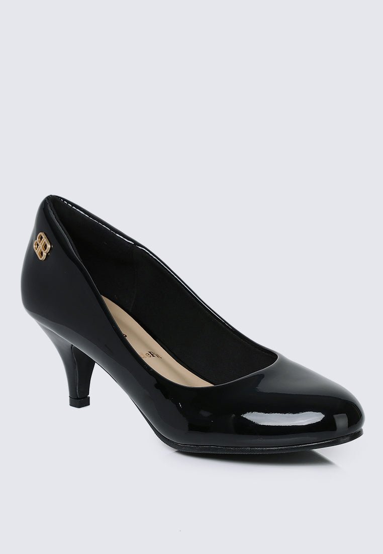 Cindy WideFit Comfy Pumps In BlackShoes - myballerine