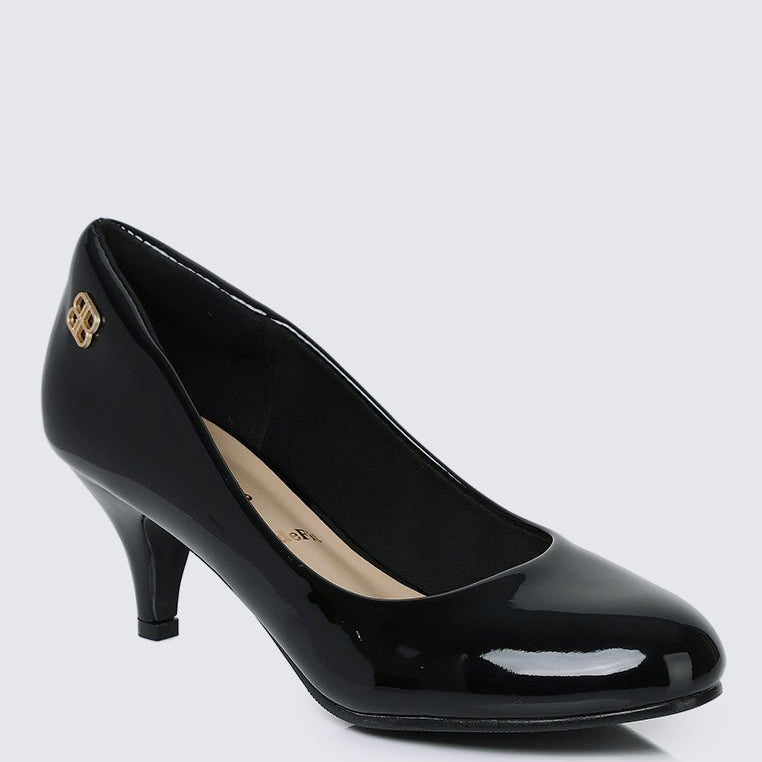 Cindy WideFit Comfy Pumps In BlackShoes - myballerine