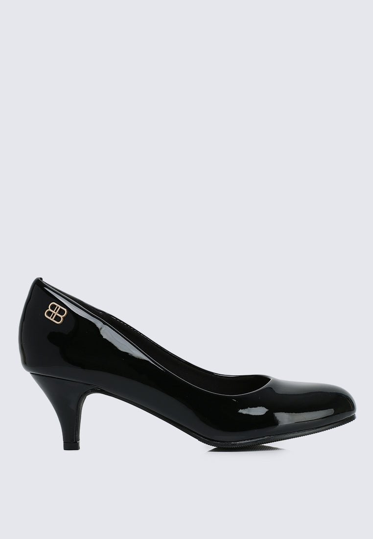 Cindy WideFit Comfy Pumps In BlackShoes - myballerine