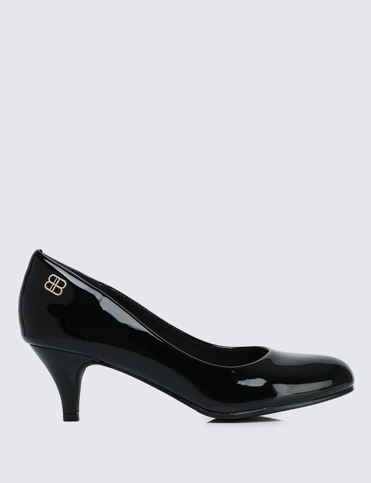 Cindy WideFit Comfy Pumps In BlackShoes - myballerine