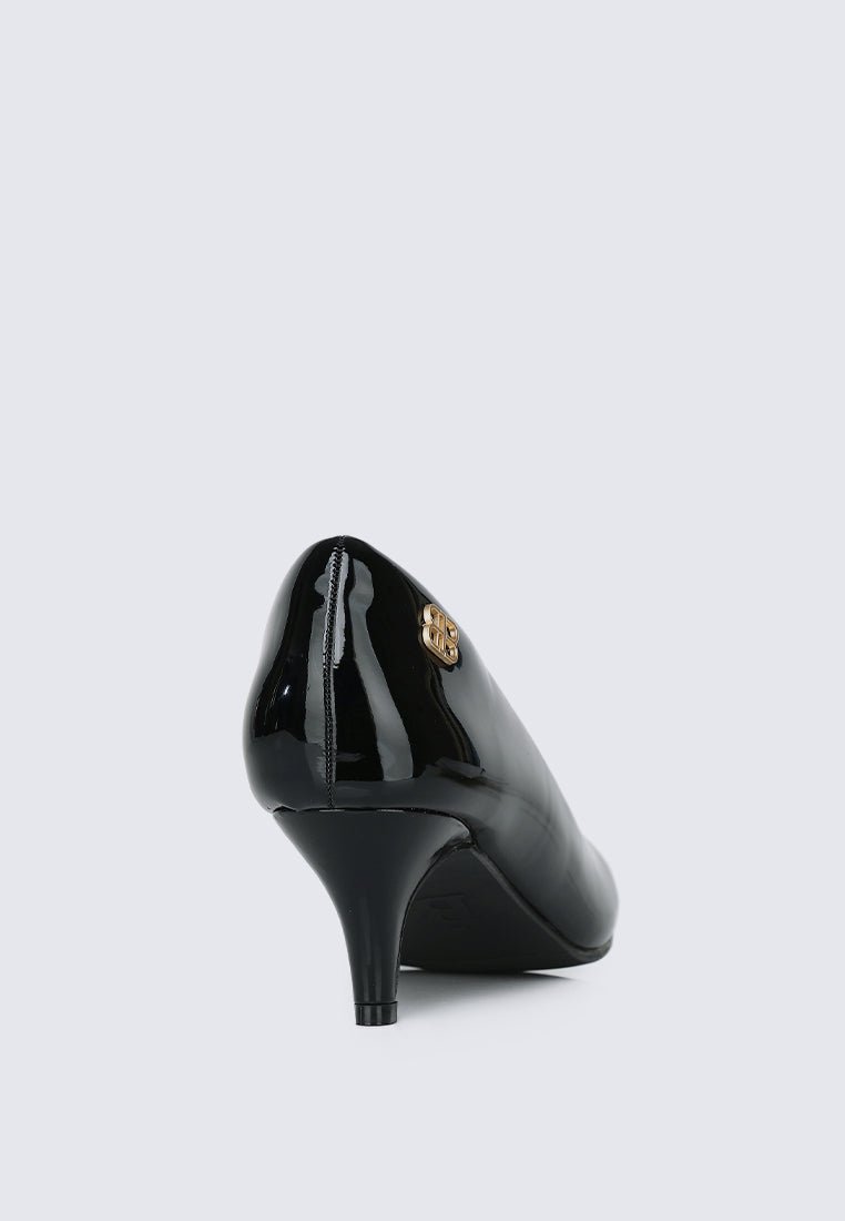 Cindy WideFit Comfy Pumps In BlackShoes - myballerine