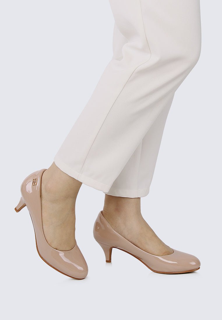 Cindy WideFit Comfy Pumps In NudeShoes - myballerine