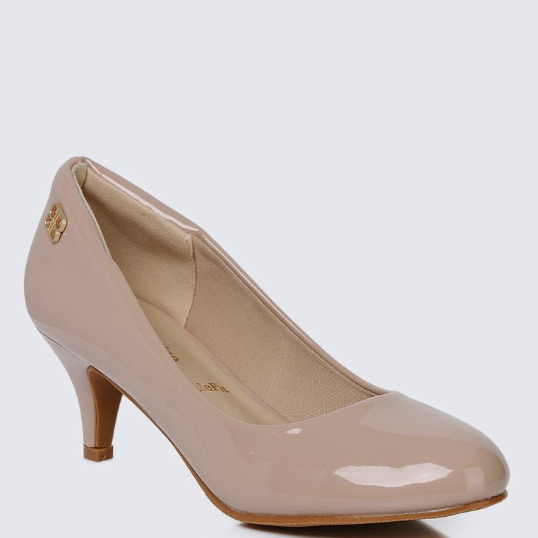 Cindy WideFit Comfy Pumps In NudeShoes - myballerine