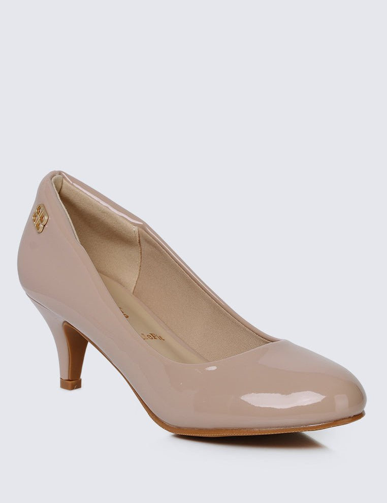 Cindy WideFit Comfy Pumps In NudeShoes - myballerine