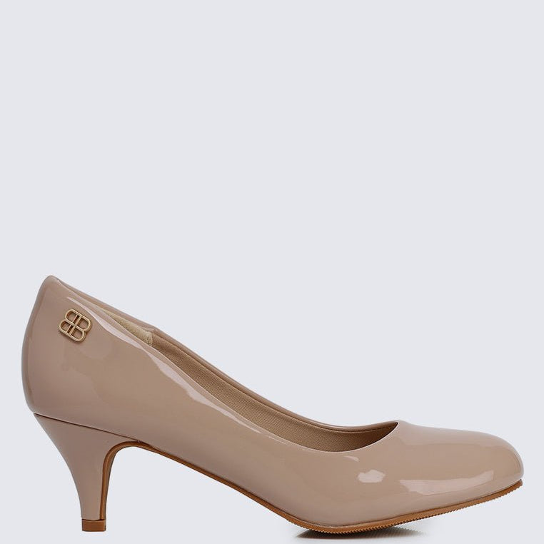 Cindy WideFit Comfy Pumps In NudeShoes - myballerine