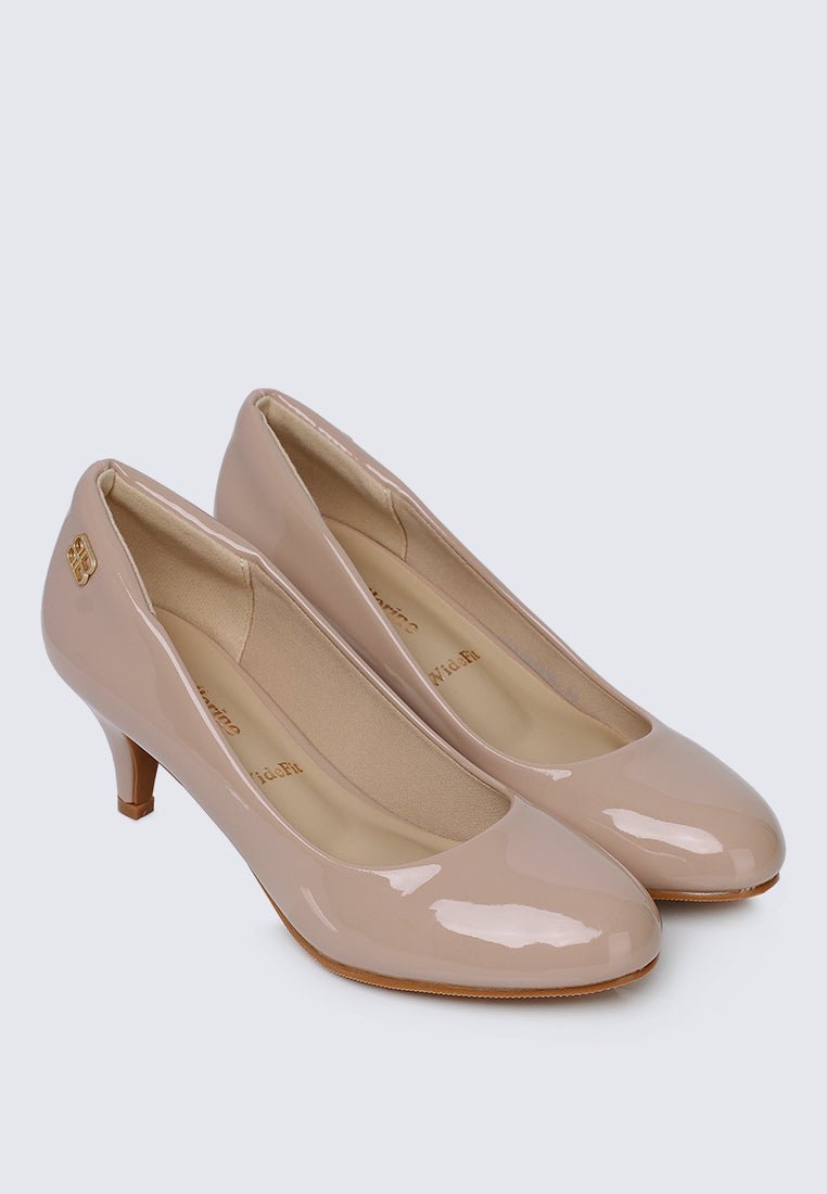 Cindy WideFit Comfy Pumps In NudeShoes - myballerine