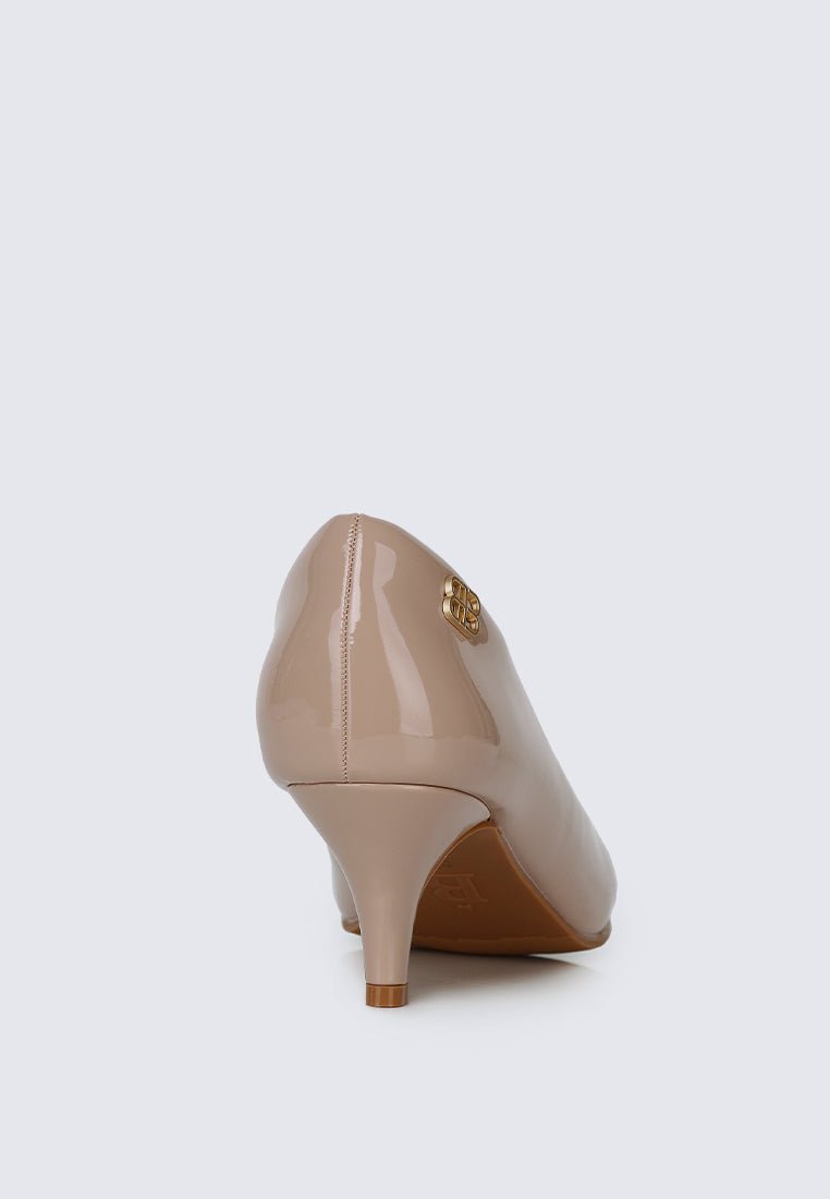 Cindy WideFit Comfy Pumps In NudeShoes - myballerine