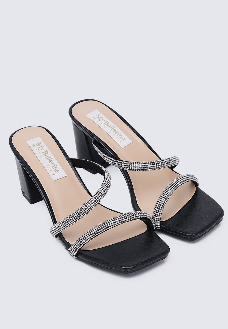 Delphine Comfy Heels In BlackShoes - myballerine