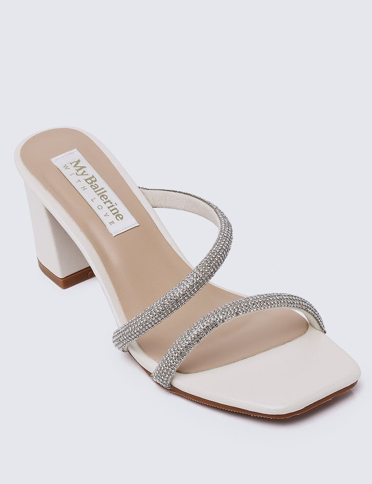 Delphine Comfy Heels In PearlShoes - myballerine