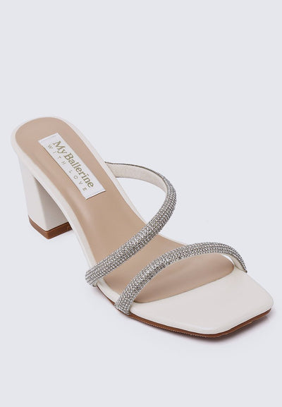 Delphine Comfy Heels In PearlShoes - myballerine