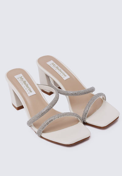 Delphine Comfy Heels In PearlShoes - myballerine