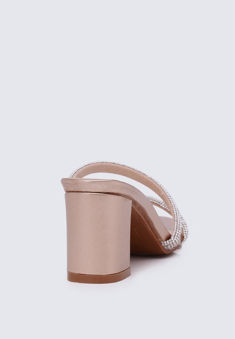 Delphine Comfy Heels In Rose GoldShoes - myballerine