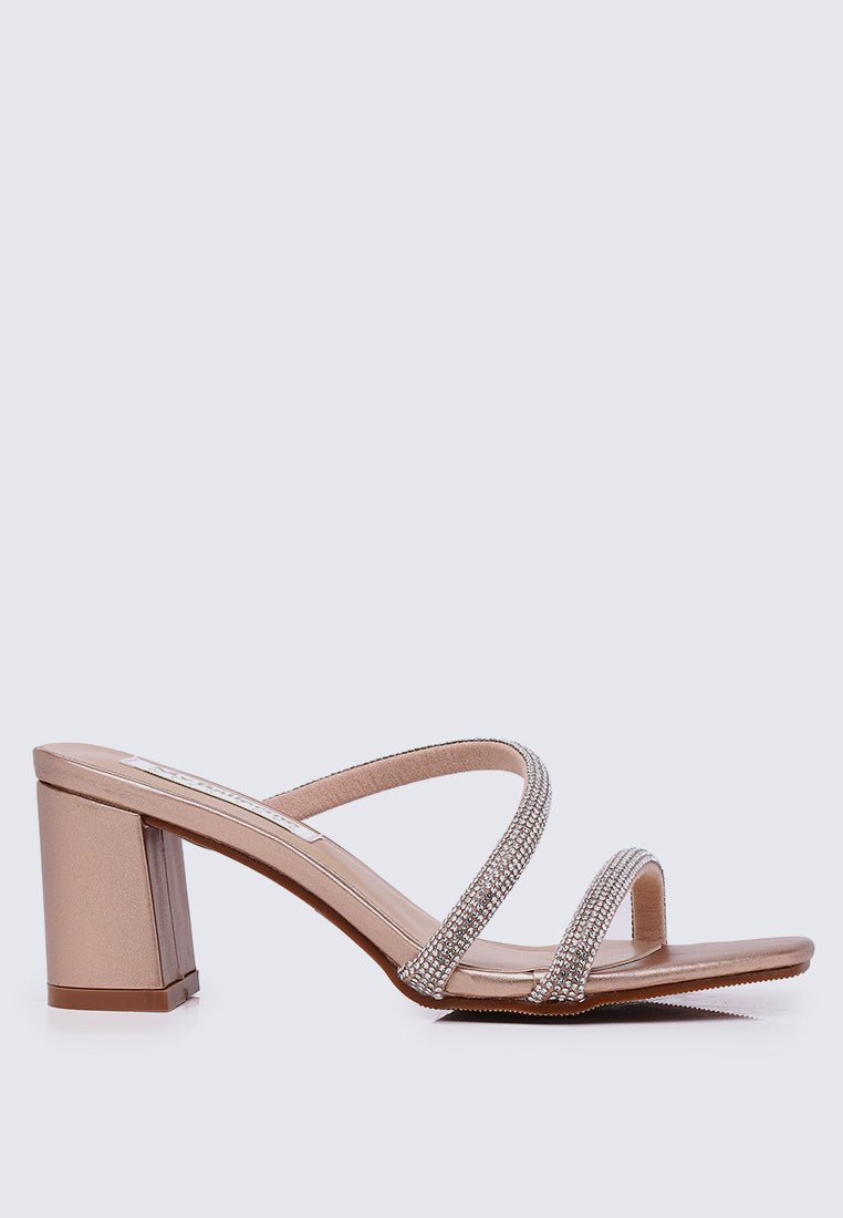 Delphine Comfy Heels In Rose GoldShoes - myballerine