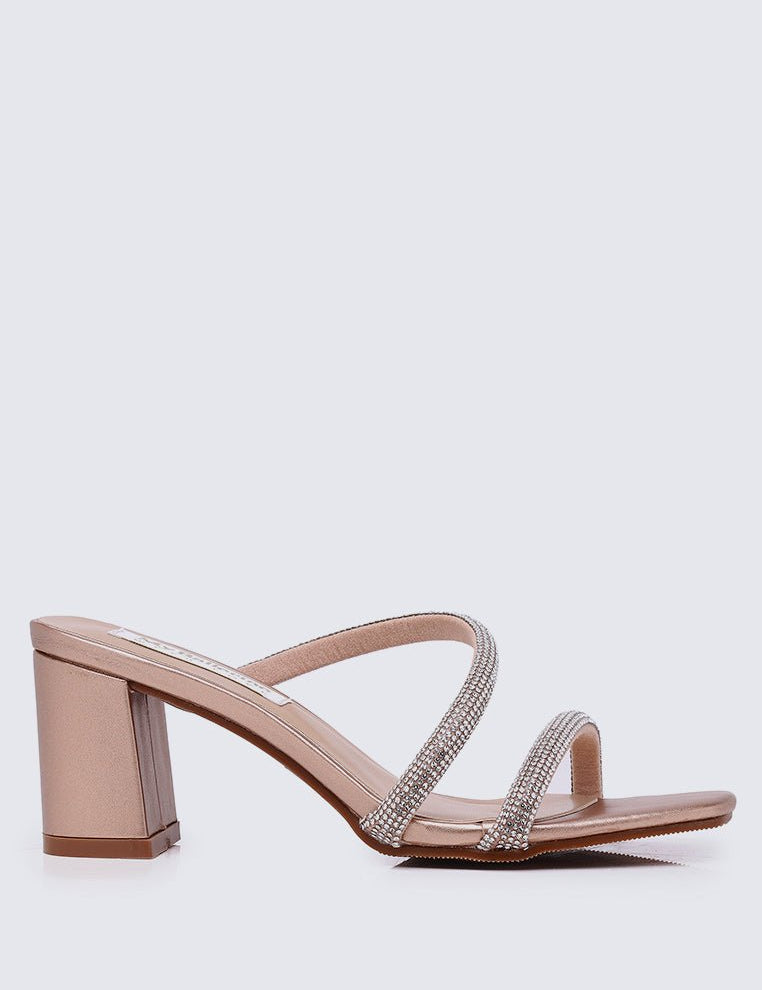 Delphine Comfy Heels In Rose GoldShoes - myballerine