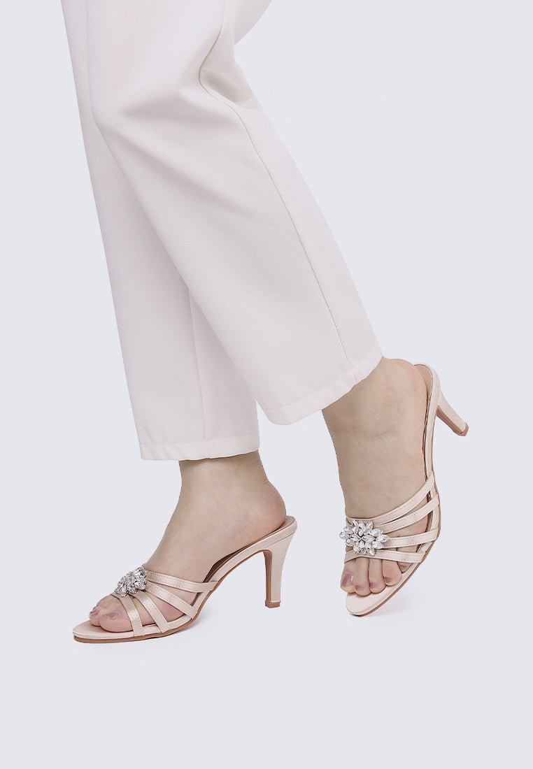 Denese Comfy Heels In Almond - myballerine